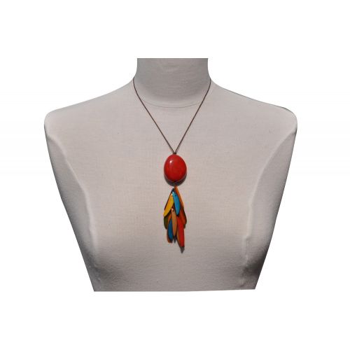 Collier Tagua Perle et Lamelles Multicolores - Classics - LES POULETTES BIJOUX - Modalova