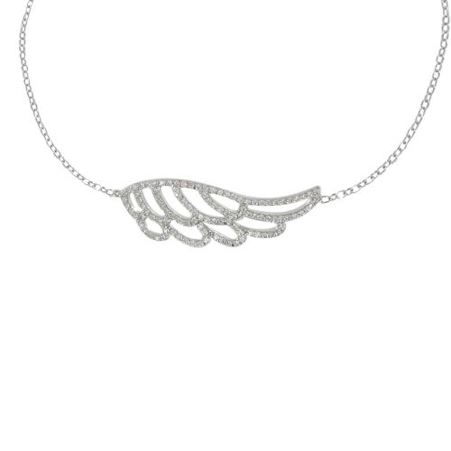 Collier 925 Aile d'Ange et Strass - LES POULETTES BIJOUX - Modalova