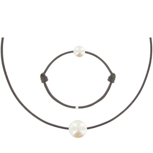 Set Collier et Bracelet Lien La Perle Blanche des Poulettes - C - LES POULETTES BIJOUX - Modalova