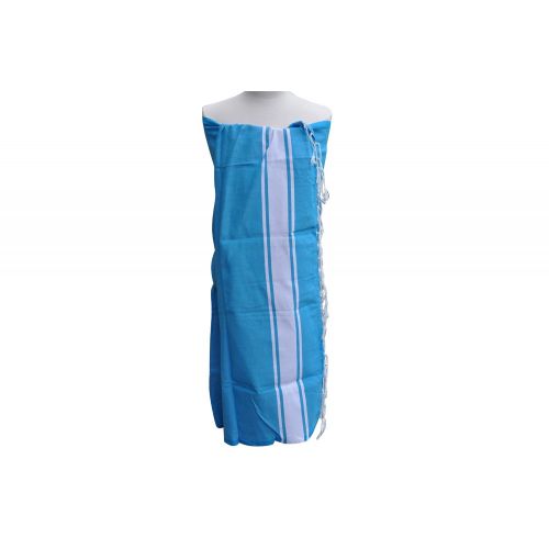 BIJOUX Fouta Drap Plage et Hammam Coton Couleur Bleu Ocean 100 x 200cm - LES POULETTES - Modalova