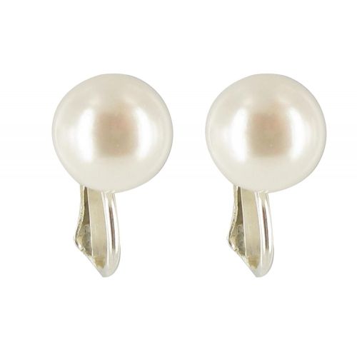 V Boucles d'Oreilles Clips Argent et Perle de Culture 10 mm - LES POULETTES BIJOUX - Modalova