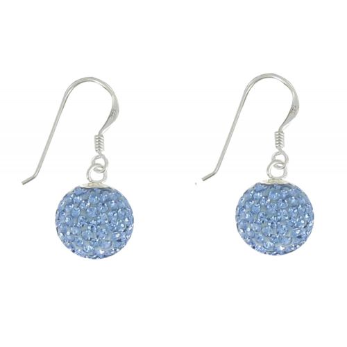 V Boucles d'Oreilles Crochet Argent et Boule à Facettes Ci - LES POULETTES BIJOUX - Modalova