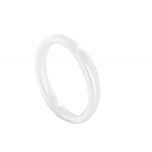 Bague Anneau de Céramique Blanche - 3mm - taille 56 - LES POULETTES BIJOUX - Modalova
