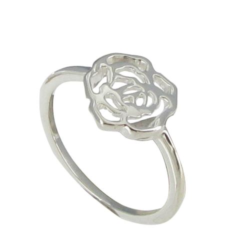 Bague Argent 925 Rose Ajourée - LES POULETTES BIJOUX - Modalova