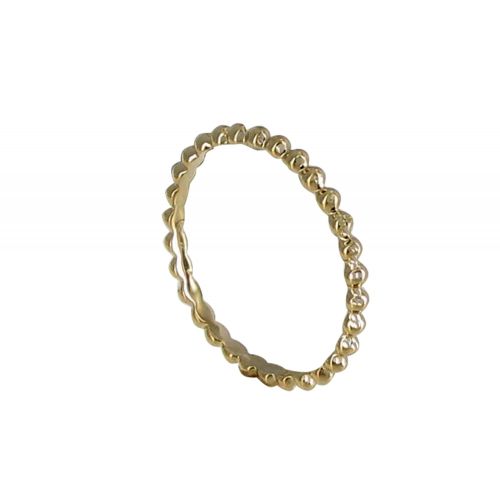 Bague Plaqué Or Anneau de Billes - taille 62 - LES POULETTES BIJOUX - Modalova
