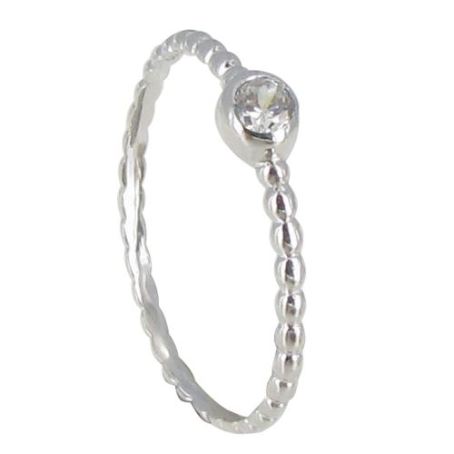 Bague Argent 925 Anneau de Billes et strass Cristal - taille 50 - LES POULETTES BIJOUX - Modalova