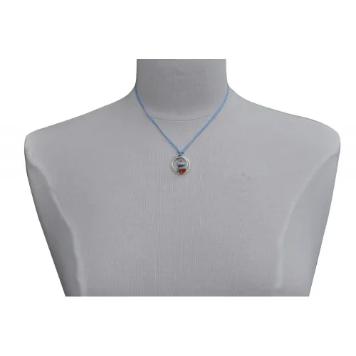 Collier Lien Deux Anneaux Argent Pavés de Cornaline et Lar - LES POULETTES BIJOUX - Modalova