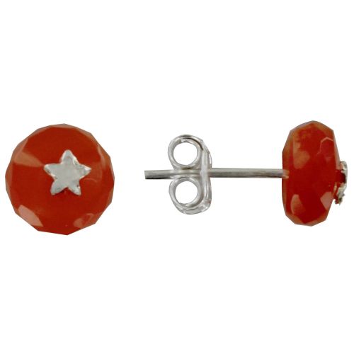 Boucles d'Oreilles Argent Etoile et Perle Facettée d'Onyx - LES POULETTES BIJOUX - Modalova