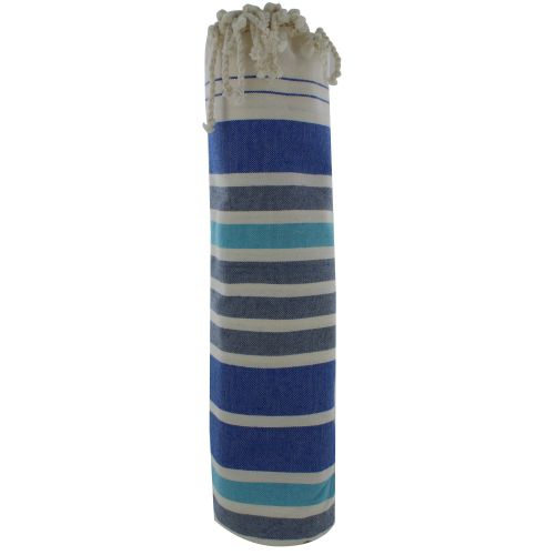 BIJOUX Fouta Drap Plage et Hammam Coton Blanc Rayé Grande Taille - LES POULETTES - Modalova