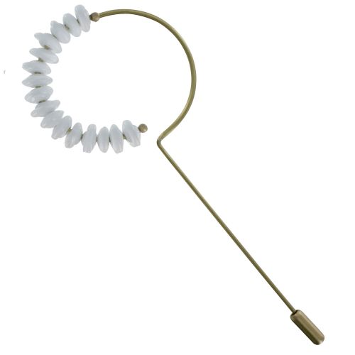 Broche Laiton Anneau et Petits Disques de Verre - LES POULETTES BIJOUX - Modalova