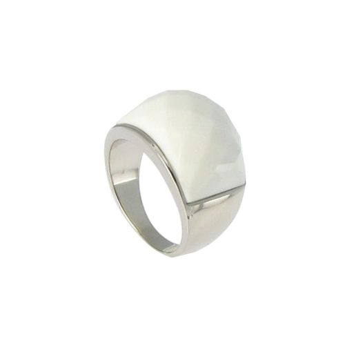 Bague Dôme Argent 925 Milky White - taille 58 - LES POULETTES BIJOUX - Modalova