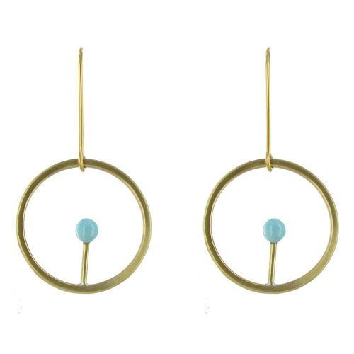 Boucles d'Oreilles Laiton Ronde Allumette - Classics - LES POULETTES BIJOUX - Modalova