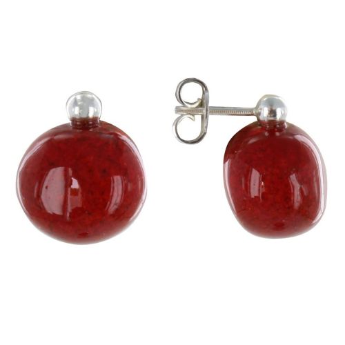 Boucles d'Oreilles Argent Galet de Céramique - Classics - LES POULETTES BIJOUX - Modalova