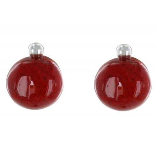 Boucles d'Oreilles Argent Galet de Céramique - Classics - LES POULETTES BIJOUX - Modalova
