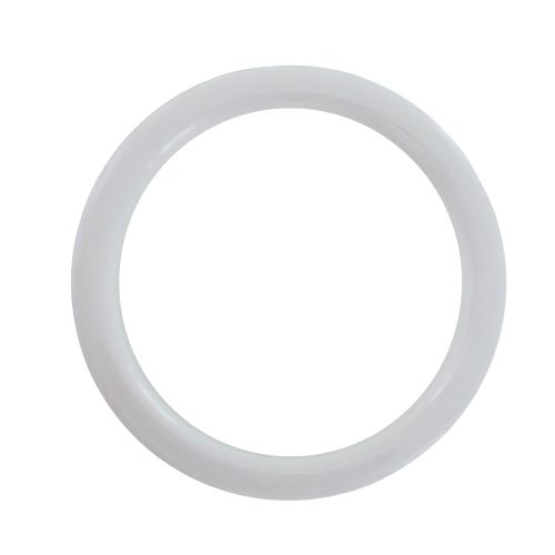 Bague Anneau Large Céramique Blanche Facettée - 6mm - taille 54 - LES POULETTES BIJOUX - Modalova
