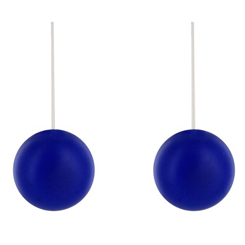 Boucles d'Oreilles Crochet Plat Métal Argenté et Galets Céramiq - LES POULETTES BIJOUX - Modalova