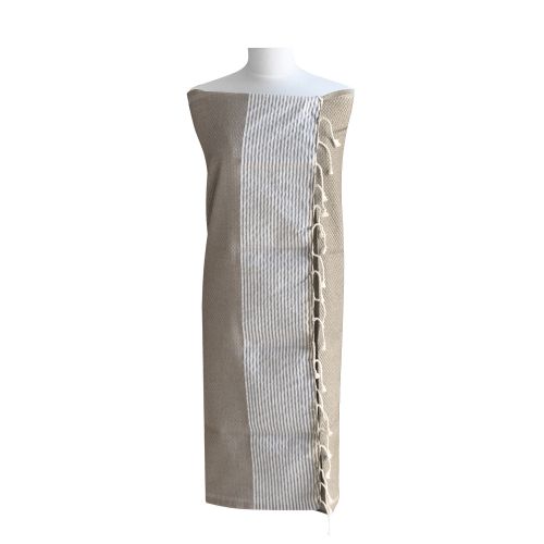 BIJOUX Fouta Drap Plage et Hammam Coton Nid d'Abeille Taupe Petites Ra - LES POULETTES - Modalova