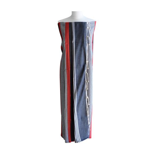 BIJOUX Grand Fouta Drap Plage et Hammam Coton Couleur Marine Band - LES POULETTES - Modalova