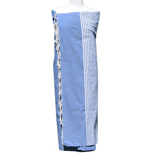 BIJOUX Grand Fouta Drap Plage et Hammam Coton Couleur Rayé Blanc - LES POULETTES - Modalova