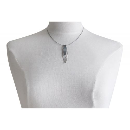 Collier 925 Feuilles 925 Oxydé et Strass - Petit - LES POULETTES BIJOUX - Modalova