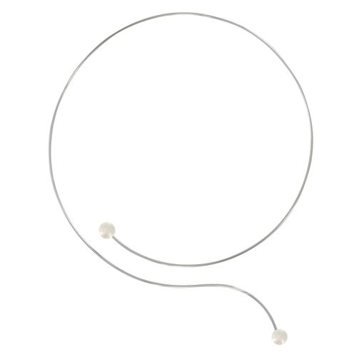 Collier Ras de Cou Argent 2 Perles de Culture 6 mm - Classics - Blanc - LES POULETTES BIJOUX - Modalova
