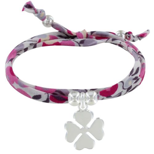 Bracelet Double Tour Lien liberty et Trèfle Argent 925 - Colors - LES POULETTES BIJOUX - Modalova