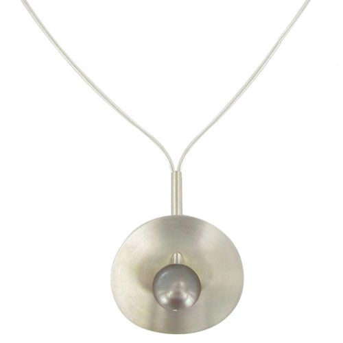 Collier Argent 925 Nénuphar Perle de Culture 8-9mm - Classics - Gris clair - LES POULETTES BIJOUX - Modalova