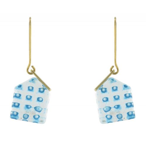 Boucles d'Oreilles Sweet Home Laiton et Pâte de Verre - Classic - LES POULETTES BIJOUX - Modalova