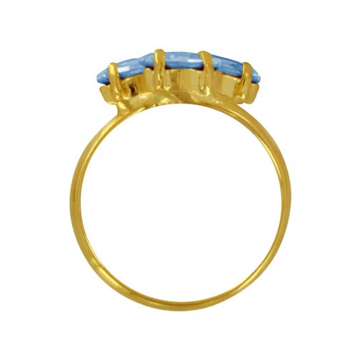 Bague Laiton Doré Trois Strass - taille 56 - LES POULETTES BIJOUX - Modalova