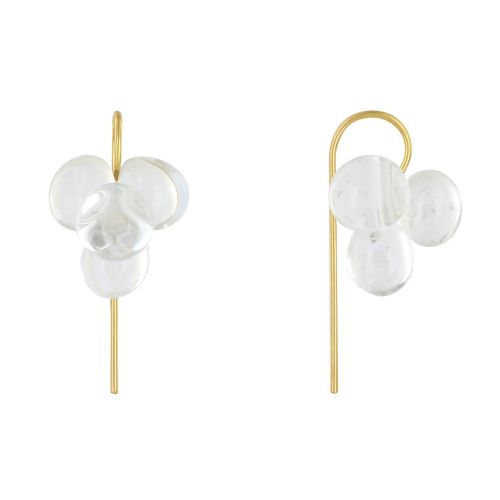 Boucles d'Oreilles Crochet Laiton et Bouquet de Perles de Verre - LES POULETTES BIJOUX - Modalova