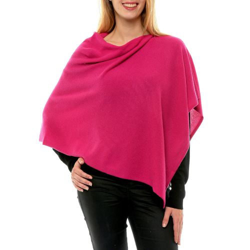 Poncho 100% Cachemire 2 Fils Colors - Fuchsia - LES POULETTES BIJOUX - Modalova