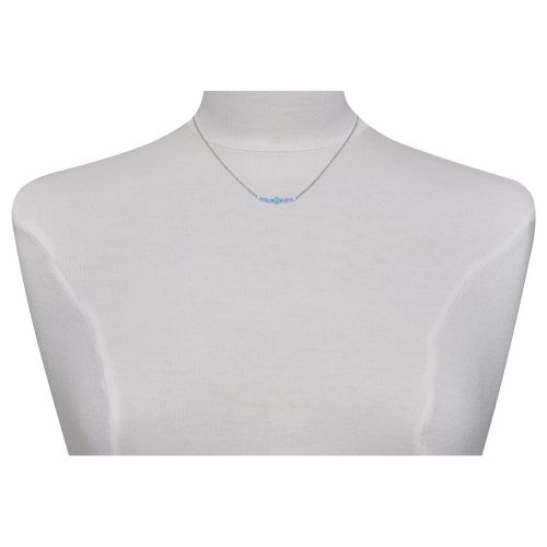 Collier Chaine Argent 925 Rhodié Perles Facettées de Tanzanite - LES POULETTES BIJOUX - Modalova