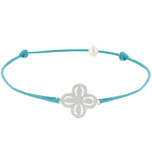 Bracelet Lien Argent 925 Fleur de Strass - Classics - LES POULETTES BIJOUX - Modalova