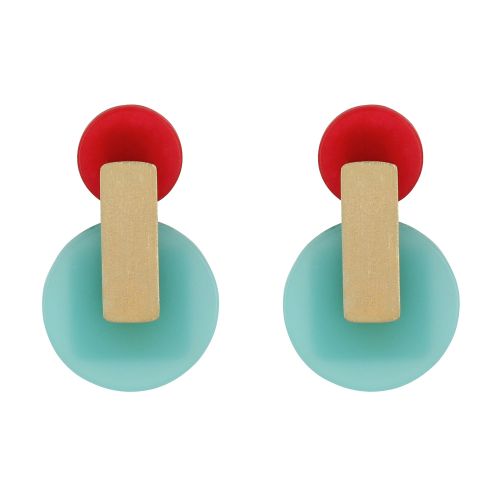 Boucles d'Oreilles Laiton Doré Un Petit et Un Grand Disque Colo - LES POULETTES BIJOUX - Modalova