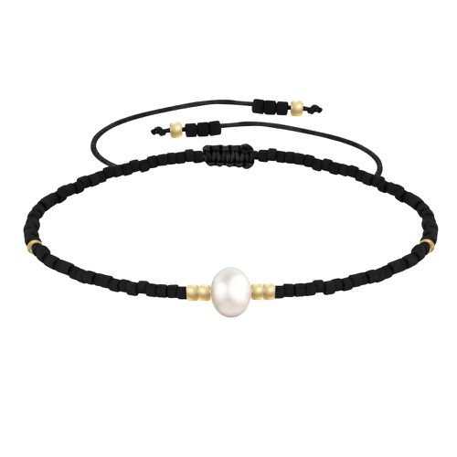 Bracelet Lien Perle d'Eau Douce Blanche et Petites Perles - LES POULETTES BIJOUX - Modalova