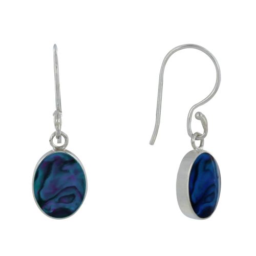 Boucles d'Oreilles Argent 925 Réversible Médaillon Ovale Nacre - LES POULETTES BIJOUX - Modalova