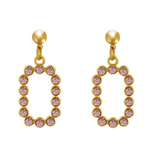 Boucles d'Oreilles Laiton Doré Anneaux de Petits Disques Résine - LES POULETTES BIJOUX - Modalova