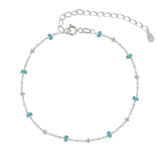 Bracelet Argent 925 Perles Émaillées et Perles Argent 925 - Pet - LES POULETTES BIJOUX - Modalova