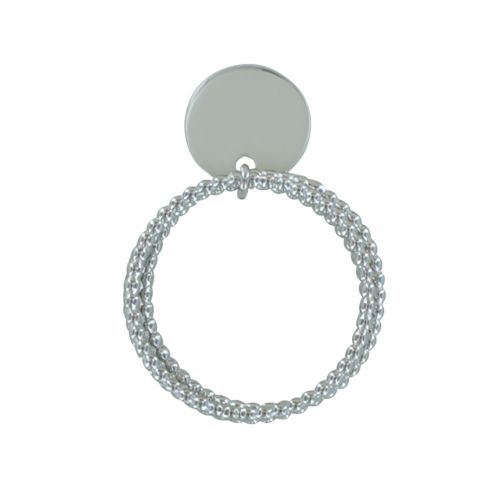 Bague 925 Triples Anneaux Billes et Médaille Ronde - tai - LES POULETTES BIJOUX - Modalova