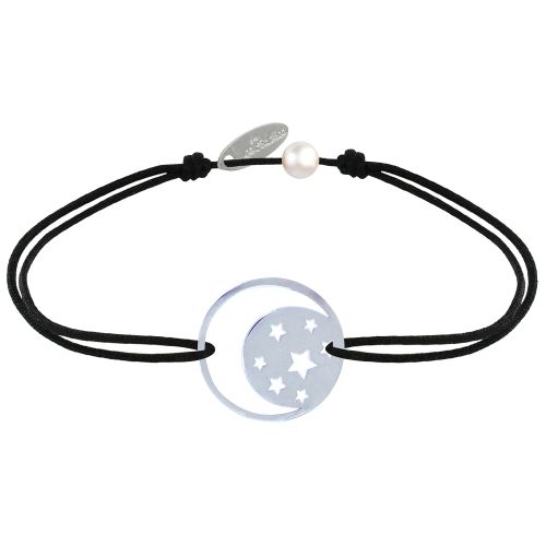Bracelet Lien Médaille 925 Lune et Etoiles - LES POULETTES BIJOUX - Modalova