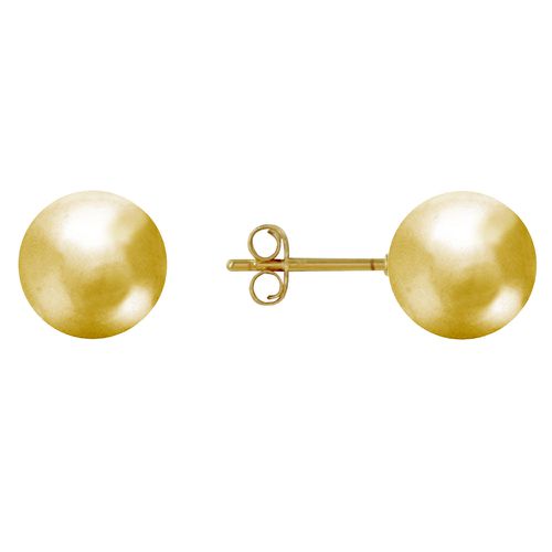 Boucles d'Oreilles Clou Plaqué Perles 12mm - LES POULETTES BIJOUX - Modalova