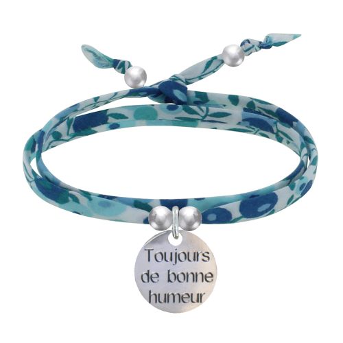 Bracelet Double Tour Lien liberty et Médaille Toujours de Bonne - LES POULETTES BIJOUX - Modalova