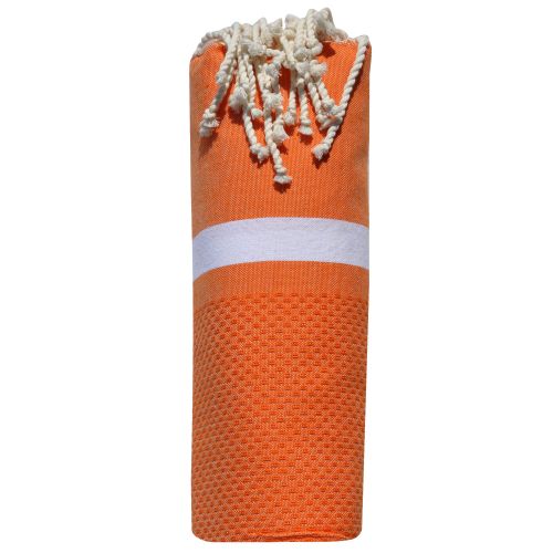 BIJOUX Fouta Drap Plage et Hammam Coton Nid d'Abeille avec Bande Blanc - LES POULETTES - Modalova