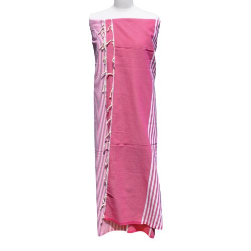 BIJOUX Grand Fouta Drap Plage et Hammam Coton Petites Rayures Blanches - LES POULETTES - Modalova