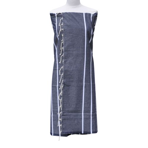 BIJOUX Fouta Drap Plage et Hammam Coton Couleur Marine Petites Ra - LES POULETTES - Modalova