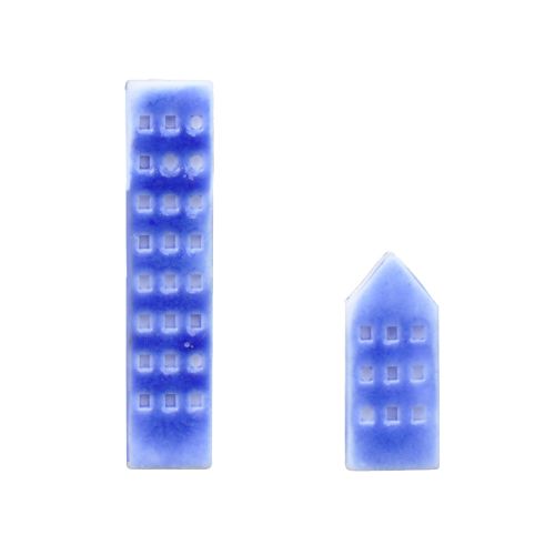 Boucles d'Oreilles Argent 925 Maisons en Porcelaine - LES POULETTES BIJOUX - Modalova