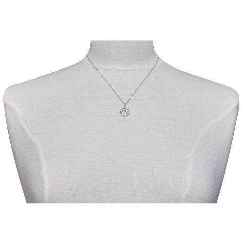 Pendentif 925 Rond Symbole Vague Ajourée - LES POULETTES BIJOUX - Modalova