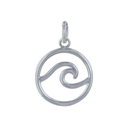 Pendentif 925 Rond Symbole Vague Ajourée - LES POULETTES BIJOUX - Modalova