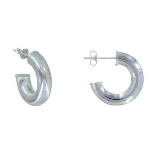 Boucles d'Oreilles 925 Demi Créoles Rondes - LES POULETTES BIJOUX - Modalova