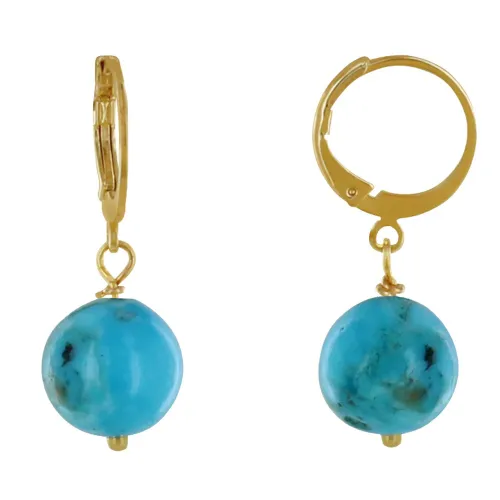 Boucles d'Oreilles Mini Créoles Acier Doré et Perle de - LES POULETTES BIJOUX - Modalova